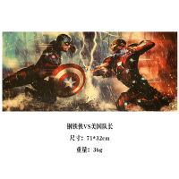 【K046】 New Iron Man VS Captain America Marvel Movie Kraft Paper Poster Cafe Wall Decoration Painting