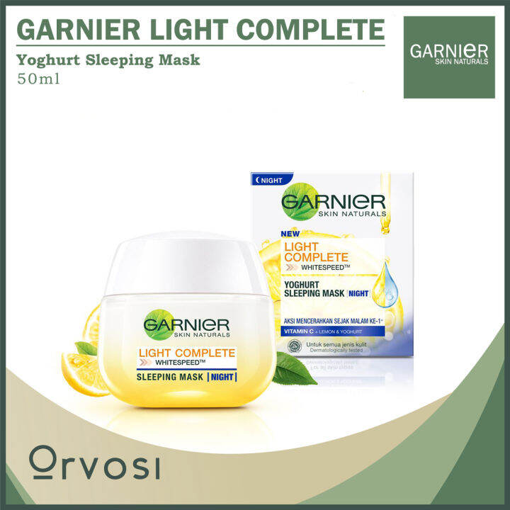 Garnier Light COmplete Whitespeed Yoghurt Sleeping Mask Night 50 Ml ...