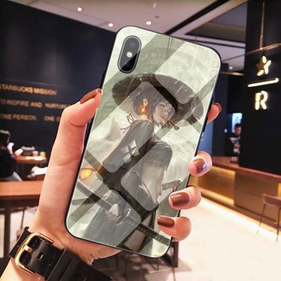 Japanese Samurai iPhone 11 Pro XS Max XR X 8 7 6 6S Plus TPU Tempered Glass Case