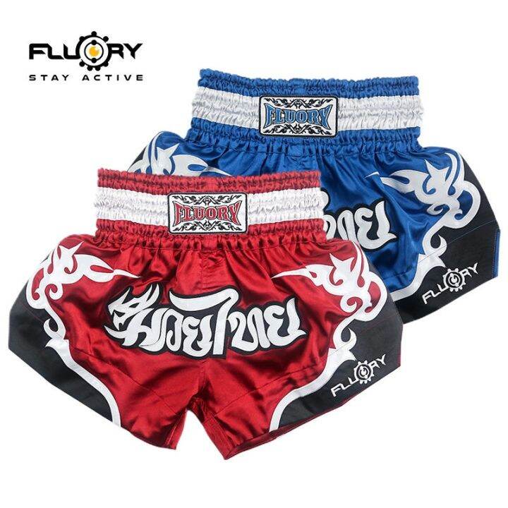 fluory-การต่อสู้แบบไทย-sanda-mma-กางเกงขาสั้นสำหรับฝึกซ้อมฟรีสำหรับเด็กชายและเด็กหญิง