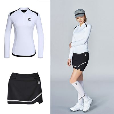 New Arrival Golf Clothing Ladies Zipper Quick-drying Breathable Versatile Golf Slim Polo Shirt Long Sleeve Jersey Master Bunny ANEW Honma Malbon Callaway1 Mizuno✔