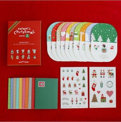 3d Greeting Card Set Cute Card Christmas Greeting Card Envelope Pop Up Card Christmas Postcard Christmas Birthday Gift