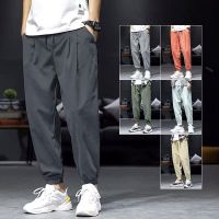 COD SDFGERTERT [summer Stock] Casual Pants Korean Fashion Versatile Casual Pants Work Pants Mens Pants Plain Slim Narrow Tube Pants Cool Pants Khaki Pants Boys Corset Pants