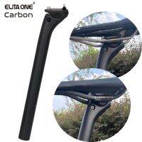 ELITAONE MTB Carbon Seat Post Offset 20mm 25.4 27.2 30.9 31.6mm Mountain/Road Bike Seatpost 350-450mm Light 150g