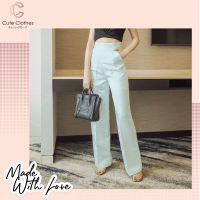 พร้อมส่ง  Cute Calling High waist pants กางเกงเอวสูง ผ้าพรีเมียม เนื้อผ้าสั่งทอเอง งานเกรดญี่ปุ่น งาน handmade สั่งตัดพิเศษ