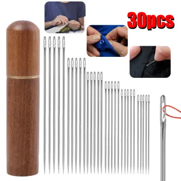 12pcs Self-Threading Sewing Needles Stainless Steel Quick