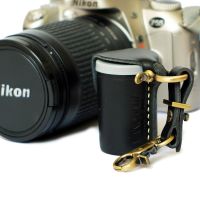 กระบอกเก็บ กลักฟิล์ม กล้องถ่ายรูป สีดำ Film Bottle Case leather handcrafts Black Color