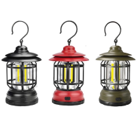 ตะเกียง led ชาร์จได้ Led Camping Lantern ตะเกียงแคมป์ปิ้ง LED Retro Camping Light แถมถ่านAA 1แพ็ค Rechargeable Camping Lantern ตะเกียงแค้มปิ้ง ตะเกียง led สว่างมาก