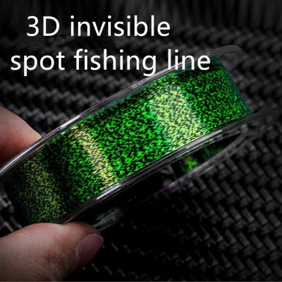 （A Decent035）100m Invisible Fishing Line Speckle Carp Fluorocarbon Super Strong Spotted Sinking Nylon Fly 0.12 0.50mm