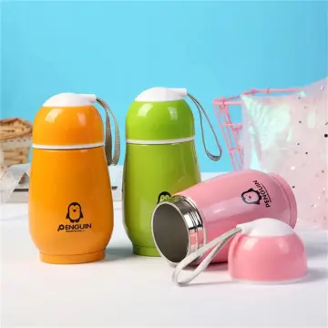 280ML Mini Cute Coffee Vacuum Flasks Thermos Stainless Steel Travel Drink  Water Bottle Thermoses Cups and Mugs (Rose Red)