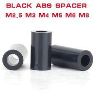 10/ 20/ 50pcs M2.5 M3 M4 M5 M6 M8 M10 Black ABS Non-Threaded Hollowed Nylon Spacer Round Hollow Standoff Washer PCB Board Screw