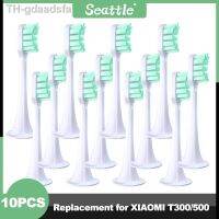 ﹍♣❦ 10 pçs substituição cabeças de escova para xiaomi mijia t300/500 sonic dentes elétrica aspirador macio dupont cerdas bicos