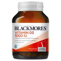 Blackmores Vitamin D3 1000 IU แบลคมอร์ส วิตามินดี 3 1000 ไอยู 200 Capsules หมดอายุ 14/11/2023