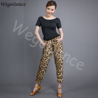 new ballroom standard Latin dancing leopard print trousers woman