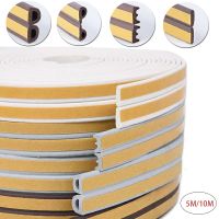 5m/10m Self-Adhesive Weather Stripping for Doors and Windows Anti-Collision Rubber Foam Seal Strip Soundproofing Waterproof