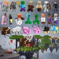 【hot sale】 ❈●☎ B02 Compatible with Leging Minecraft Action Toy Figures Dolls Villager Zombie Steve Birthday Gift Model Building Blocks Toys For Children