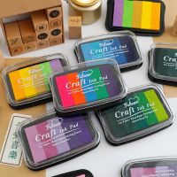 Craft Rainbow Finger Ink Pads Washable Diy Stamp Ink Pads For Rubber Stamps Paper Scrapbooking Wood Fabric Best Gift For Kid