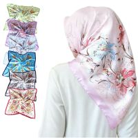 ฮีญาบมุสลิม Tudung Bawal Bidang 45ลายดอกไม้ Jilbab