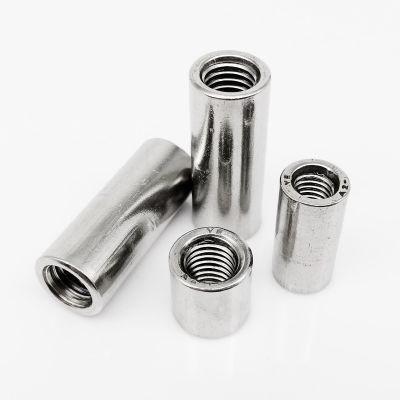 (JIE YUAN)2/10Pcs M3 M4 M5 M6 M8 M10 304สแตนเลสสตีลขยายยาวรอบ Coupling Nut Connector Joint แขน Tubular Nut