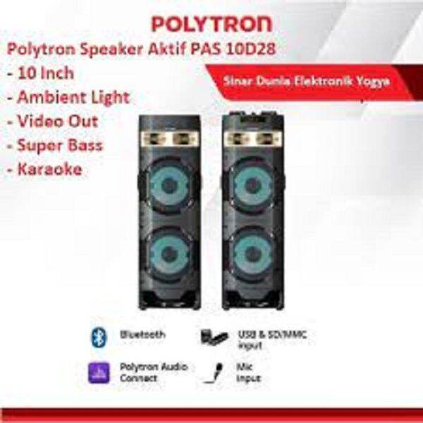 Polytron Speaker Aktif 10 Bluetooth Usb Mic Pas 10d28 Light Superbass