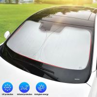 For Tesla Model 3 Y X S Car Front Windshield Sunscreen Window Sunscreen Visor Sun Shade Blocks UV Rays Protection Parasol Coche