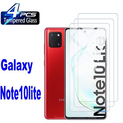 [spot goods66]ป้องกันหน้าจอขนาดเล็ก [spot goods66]Samsung Galaxy Note 10กระจกนิรภัยสำหรับอลูมิเนียมสูง2/4ชิ้น