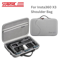 STARTRC Insta360 X3 กระเป๋าสะพายไหล่ กันน้ำ PU สำหรับ Insta360 ONE X3 เก็บอุปกรณ์กล้อง X3 Shoulder Storage Bag