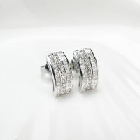 Diamond Earrings ต่างหูเพชร เพชรแท้น้ำ96-97 ตัวเรือนเป็นทองขาว18k