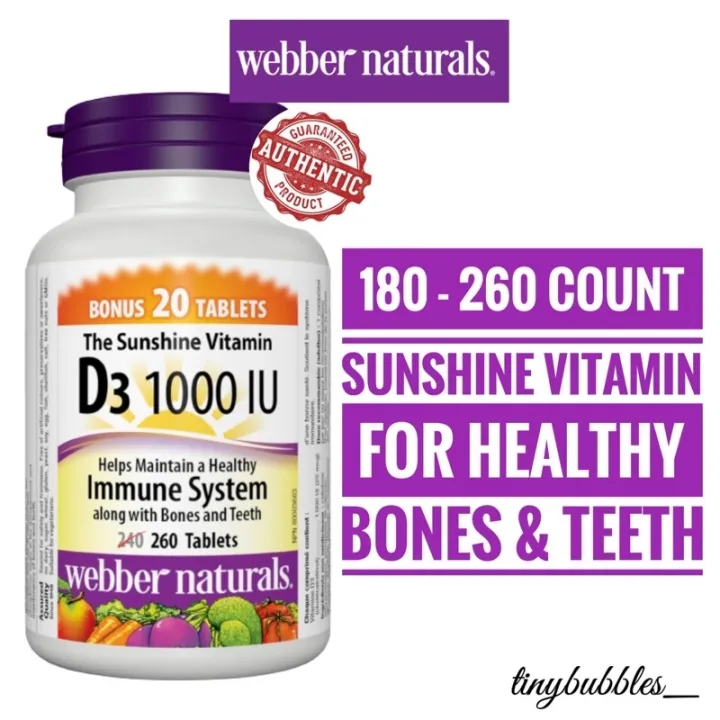 ber Naturals Vitamin D3 1000 IU 260 tablets or 180 Softgels Kirkland