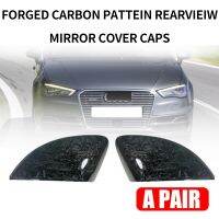 Car Forged Carbon Pattern Side Wing Mirror Cover For-Audi A3 S3 8V 2015-2019