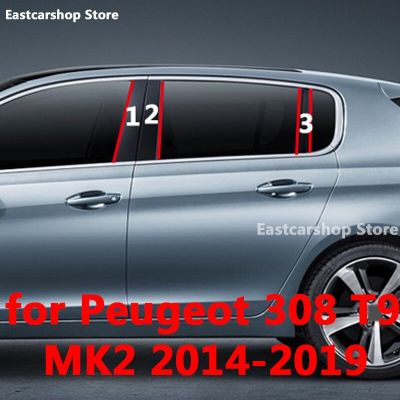 สำหรับ Peugeot 308 T9 MK2 2019 2018รถ B C เสากลางคอลัมน์กลางเสาหน้าต่างพีซีสติกเกอร์เชือกยาวของตกแต่ง2017 2016 2015 2014