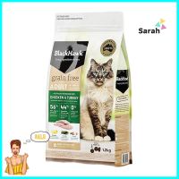 อาหารแมว BLACKHAWK CAT GRAIN FREE CHICKEN &amp; TURKEY 1.2 กก.DRY CAT FOOD BLACKHAWK CAT GRAIN FREE CHICKEN &amp; TURKEY 1.2KG **ใครยังไม่ลอง ถือว่าพลาดมาก**