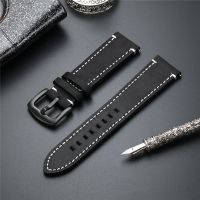 ที่มีคุณภาพสูงด่วนที่วางจำหน่าย Watch Bands บ้าม้าหรูหราสายนาฬิกา18มิลลิเมตร20มิลลิเมตร22มิลลิเมตร24มิลลิเมตรสองด้านหนังข้อมือวง