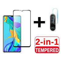 ❅ 2 in 1 Tempered Glass For Huawei P30 P30 lite P20 pro glass Psmart 2019 Screen Protector lens Film Glass For Huawei P20 P30 lite