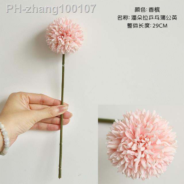 1pc-artificial-flower-bouquet-dandelion-single-head-thorn-ball-simulation-decoration-for-wedding-party-and-home-decor