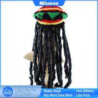 หมวกเร็กเก้ Rasta Miusue กับเดรดล็อคเครื่องประดับคอสตูมแต่งตัว Beanie หมวกวิกผม