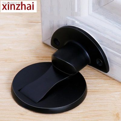 ✕✔▥ Stainless Steel Anti-collision Door Touch Invisible Suction-free Punch Strong Magnetic Touch Buckle Door Stop