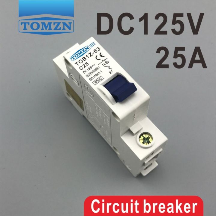 hot-on-sale-chukche-trading-shop-กระแสตรงโค้ง1p-25a-25แอมแปร์-tob1z-dc-125v-เบรกเกอร์-mcb