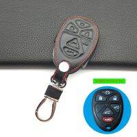 ◆ 6 Buttons Genuine Leather Car Key Case for Chevrolet GMC Yukon Suburban Tahoe Intelligent Fob Remote Shell Car Cover