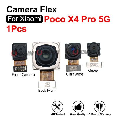 ของแท้สำหรับ Poco X4 Pro 5G ด้านหน้าและ Ultrawide มาโครด้านหลังหลัก108MP อะไหล่โมดูลกล้องหลัง