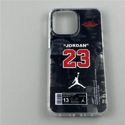 เคสโทรศัพท์ iphone ของคุณ hot silver NBA Jordan 23 iphone13promax Apple 14 mobile phone case 11 hard shell soft edge 12 male