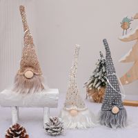 【CW】 Christmas Faceless Gnome Glowing Santa Xmas Tree Hanging Ornament Doll Decoration For Home Christmas Decor New Year 2023 Navidad