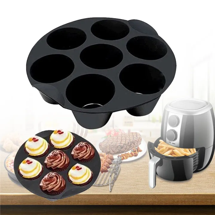 Air Fryer แม่พิมพ์ถ้วยเค้กซิลิโคนทนความร้อนเตาอบ Baking Cupcake Muffin