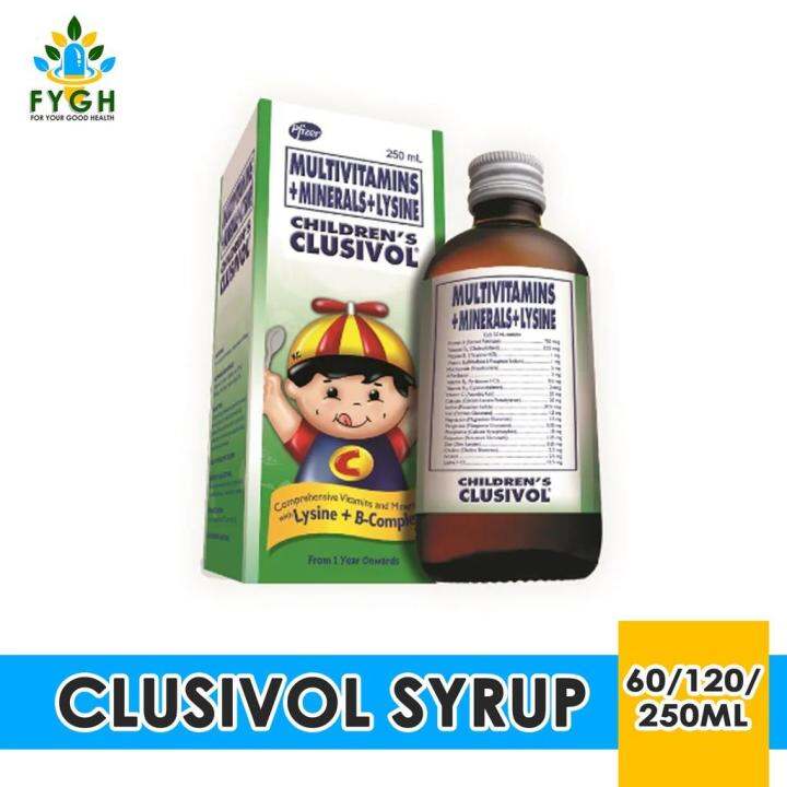 Children's Clusivol Multivitamins for Kids 60/120/250mL Syrup Lazada PH