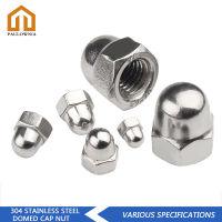 พร้อมสต็อก304สแตนเลส Hexagon โดมหมวก Acorn ถั่ว M3 M4 M5 M6 M8 M10 M12หัว Nut รอบหัว Hex Nuts ชุดเครื่องมือ DIY