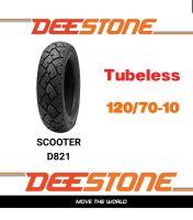 Deestone ยางนอกขอบ10 120/70-10 D821 ไม่ใช้ยางใน