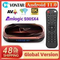 VONTAR กล่องสมาร์ททีวี X4 11 Amlogic S905X4 TVBox 4GB 128GB Dual Wifi 4K AV1 60fps กล่องสมาร์ททีวี32GB 64GB Uso70d เสริม