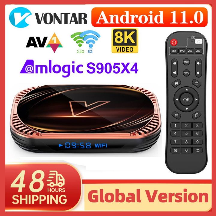 VONTAR X4 Smart TV Box Android 11 Amlogic S905X4 TVBox 4GB 128GB 1000M Dual  Wifi 4K 60fps AV1 Media Player 32GB 64GB Optional JeffreyMar.