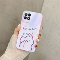 เคส8I Realme OPPO กระต่ายน่ารักการ์ตูนหมีน่ารักพร้อมฝาครอบโทรศัพท์ลายการ์ตูนน่ารักข้าง Realme 8I เคสนิ่ม TPU