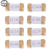 10 Pcs/lot Gold Foot 1808 125V SMD Fast Blow Fuse 0.5A 0.75A 1A 2A 3A 4A 5A 6.3A 8A 10A  0451 Ultra-rapid Fuses Electrical Circuitry Parts